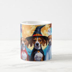 Basenji Dogs Pumpkin Halloween Funny Kaffeetasse