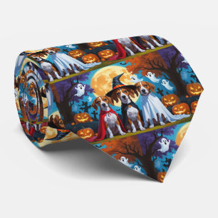 Basenji Dogs Pumpkin Halloween Funny Krawatte