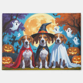 Basenji Dogs Pumpkin Halloween Funny Magnet (Vorderseite)