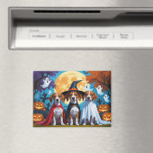 Basenji Dogs Pumpkin Halloween Funny Magnet (In Situ (Geschirrspüler))