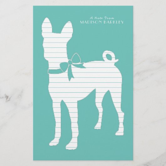 Basenji Doppy Welpe Briefpapier (Vorderseite)