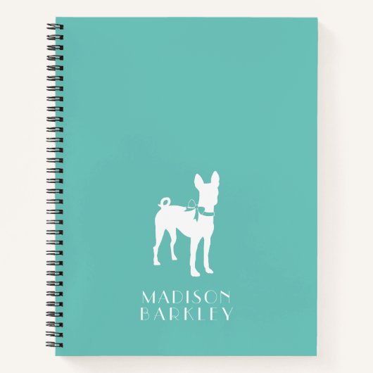 Basenji Doppy Welpe Notizblock (Vorderseite)