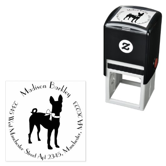 Basenji Doppy Welpe Permastempel (Beispiel)