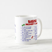 BASENJI Eigentums-Gesetze 2 Kaffeetasse (VorderseiteRechts)