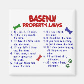 BASENJI-Eigentumsgesetze 2 Magnet (Vorne)