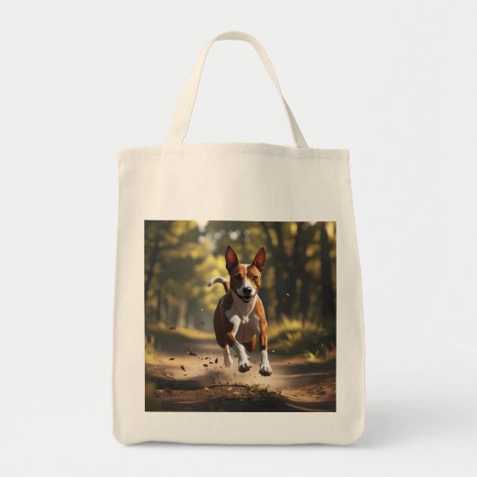 Basenji Elegant Lebensmittelgeschäft Tote Bag Tragetasche (Vorne)