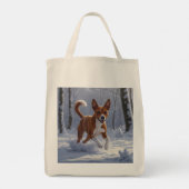 Basenji Elegant Lebensmittelgeschäft Tote Bag Tragetasche (Rückseite)