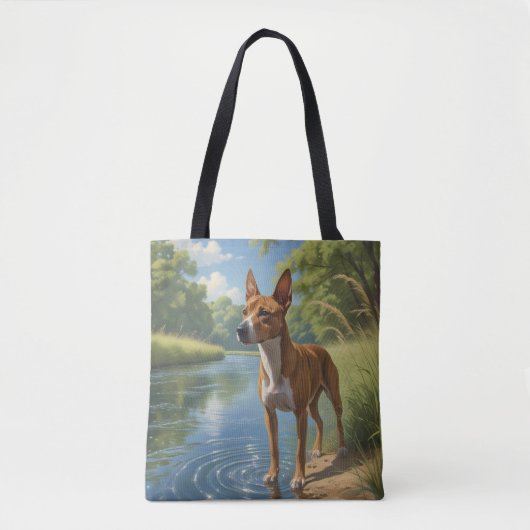 Basenji Elegant Shoulder Tote Bag Tasche (Vorderseite)