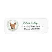 Basenji Eucalyptus Leaf Wreath Return Address (Vorne)