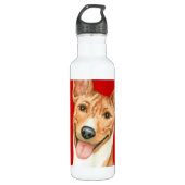 Basenji-Farbblock Edelstahlflasche (Vorderseite)