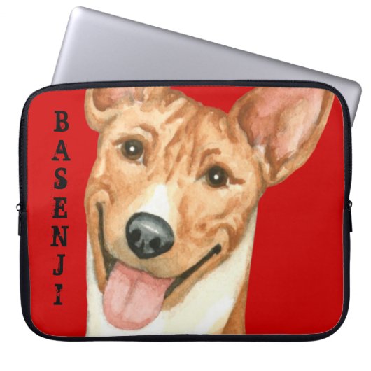 Basenji-Farbblock Laptopschutzhülle (Vorderseite)