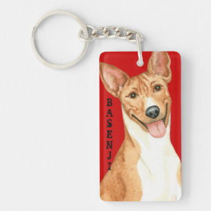 Basenji-Farbblock Schlüsselanhänger