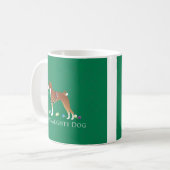 Basenji Feliz Naughty Dog Weihnachten Kaffeetasse (Vorderseite Links)