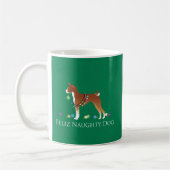 Basenji Feliz Naughty Dog Weihnachten Kaffeetasse (Links)