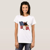 Basenji-Flagge T-Shirt (Vorne ganz)