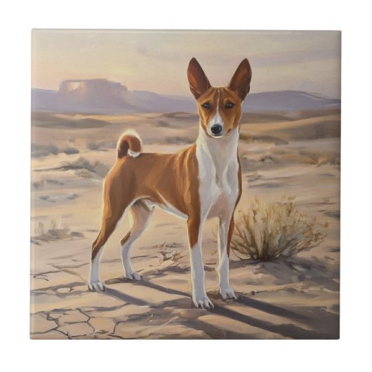 Basenji Fliese (Vorderseite)