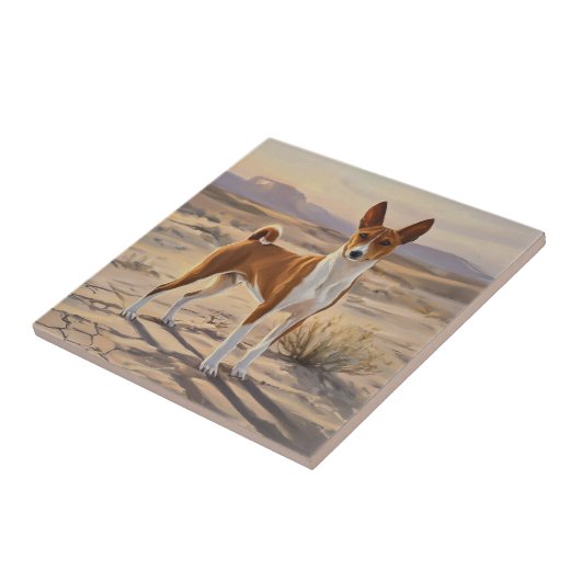 Basenji Fliese (Seite)