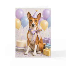 Basenji Geburtstagskarte | Süße Hunde-Geburtstagsk
