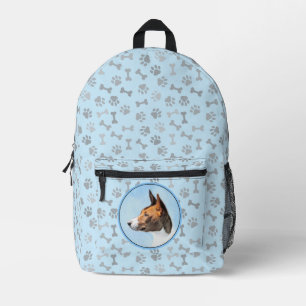 Basenji-Gemälde - Süße Originalkunst Bedruckter Rucksack
