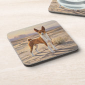 Basenji Getränkeuntersetzer (Linke Seite)