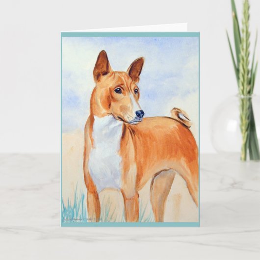 Basenji Grußkarten Karte (Vorderseite)
