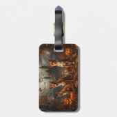 Basenji Halloween Night Doggy Delight Gepäckanhänger (Rückseite vertikal)