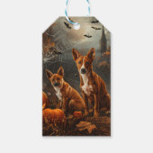 Basenji Halloween Night Doggy Delight Geschenkanhänger (Vorderseite)