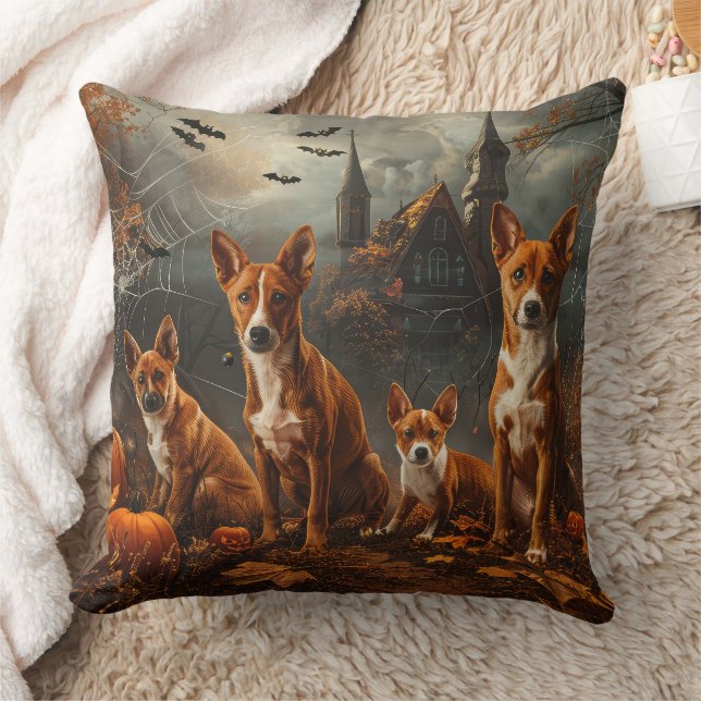 Basenji Halloween Night Doggy Delight Kissen (Decke)