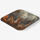 Basenji Halloween Night Doggy Delight Pappteller (Gewinkelt)