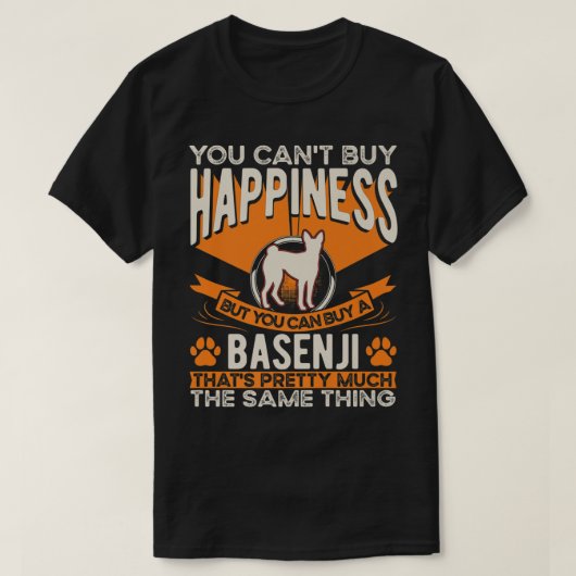 Basenji Happiness Congo Terrier Basenji Premium T-Shirt (Design vorne)