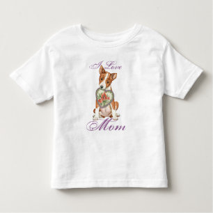 Basenji Heart Mama Kleinkind T-shirt