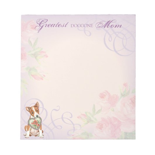Basenji Heart Mama Notizblock (Vorderseite)