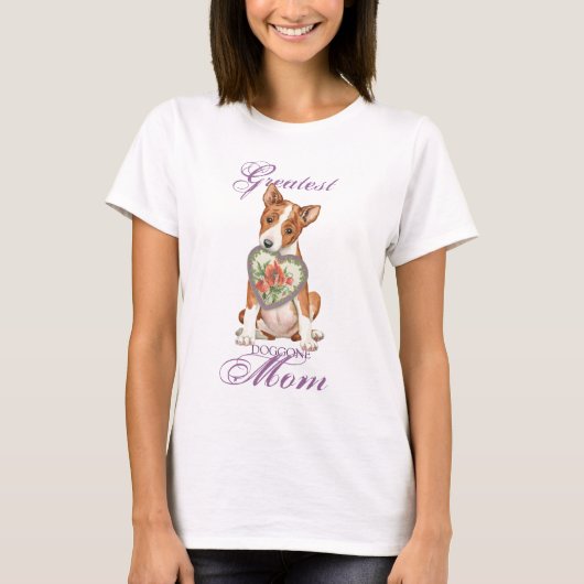 Basenji Heart Mama T-Shirt (Vorderseite)