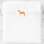 Basenji Herz Herz-Aufkleber (Tasche)
