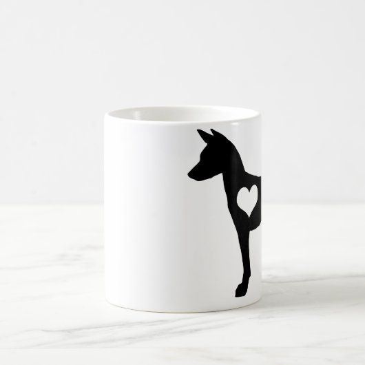Basenji Herz-Tasse Kaffeetasse (Mittel)