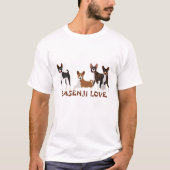 Basenji Hound Liebe Dog Breed T-Shirt (Vorderseite)