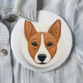 Basenji Hund 3D Inspiriert Button (Beispiel)