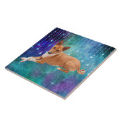 Basenji-Hund  Fliese (Seite)