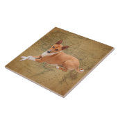Basenji-Hund Fliese (Seite)