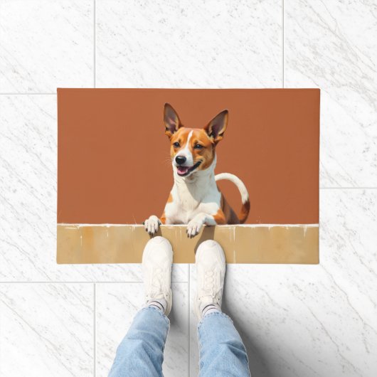 Basenji Hund Fußmatte Kunst (Indoor)