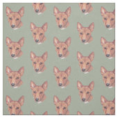 Basenji Hund Kunst Zeichne Fabric Stoff (Muster)