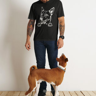 Basenji-Hund Skizzierter Kopf T-Shirt