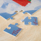 Basenji Hund spielen in der Schnee-Winter-Szene Puzzle (Seite)