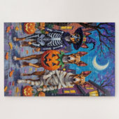 Basenji-Hunde-Trick-oder-Treating Halloween-Kostüm Puzzle (Horizontal)