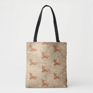 Basenji-Hundekarte Hintergrund Tasche