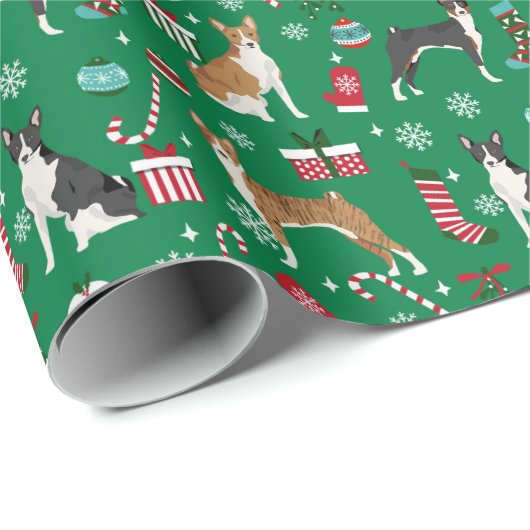 Basenji-Hundeweihe Geschenkpapier (Rolleneckpunkt)