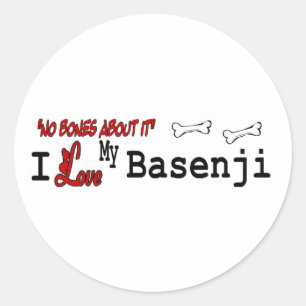 Basenji (I-Liebe) Runder Aufkleber