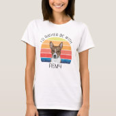 Basenji ich wäre eher mit Personalisiertem Namen T-Shirt (Vorderseite)