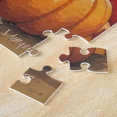 Basenji im Herbst hinterlässt Erntedank Art Puzzle (Seite)