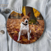 Basenji im Herbst Leaves Fall Inspiriert Button (Beispiel)